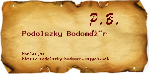 Podolszky Bodomér névjegykártya